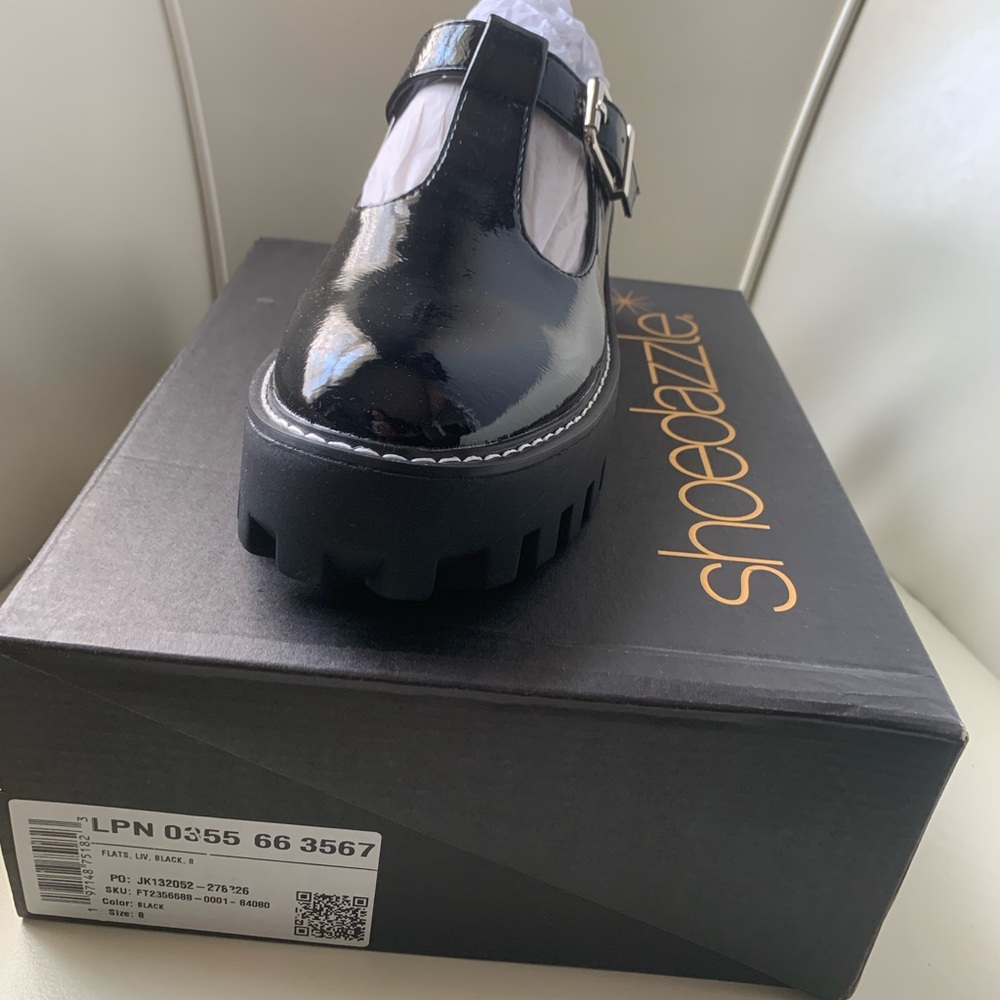 Shoe Dazzle Black Platform Mary Jane Shoes